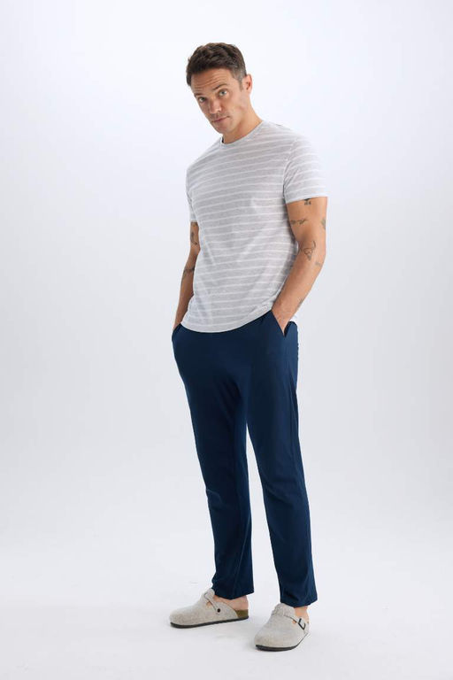 Regular Fit Beli Bagc?kl? Duz Paca Cepli Pijama Alt? - Defacto фото 2