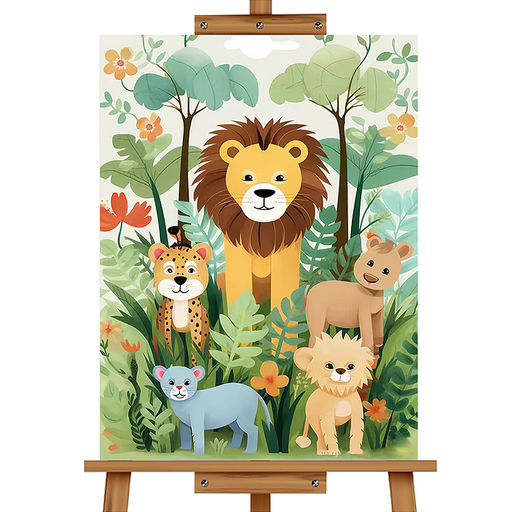 Набор для рисования "Картина по номерам 30*40 см. Мир животных"