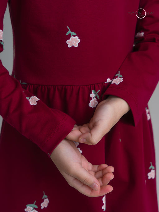 Платье Фея лютики бордо - Sovalina фото 19