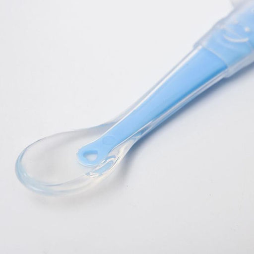 Ложка силиконовая детская Жирафик, цвет голубой - Крошка я фото 7