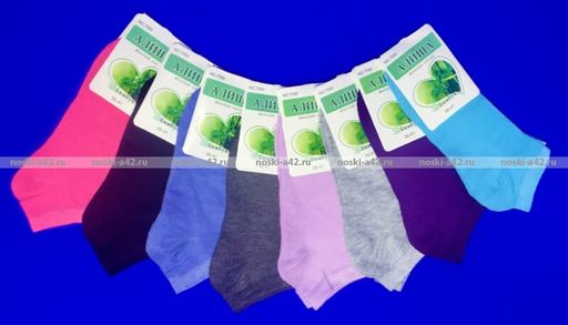 Цена за 12 пар. Следки женские бамбук однотонные 37-41 (фактически 36-40) - Лиза фото 5