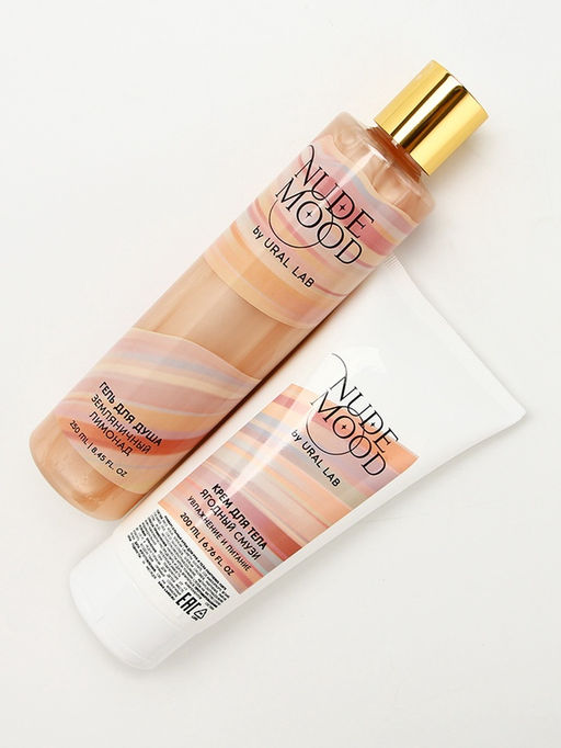 Подарочный набор NUDE MOOD, гель для душа 250 мл и крем для тела 200 мл, аромат ягод, URAL LAB  фото 4