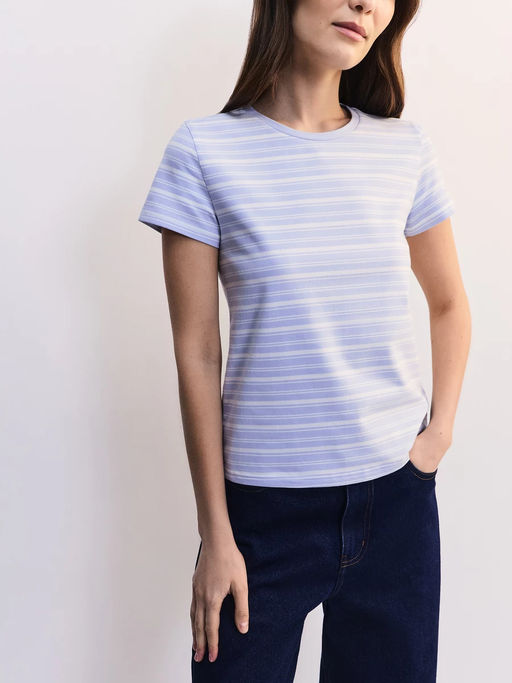 Футболка прилегающего силуэта в полоску ZR2605013409-252 / Zarina