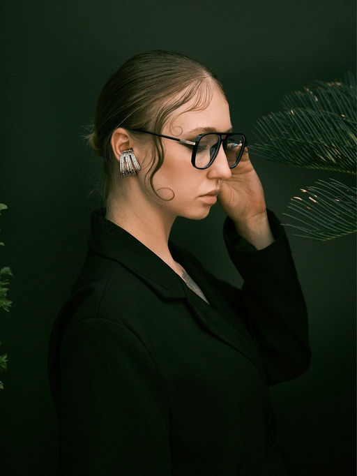 Серьги металл Трио объёмные, цвет серебро - Qf фото 4