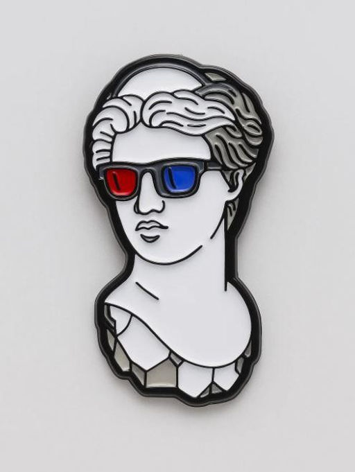 Значок металлический iLikeGift "3D glasses statue"