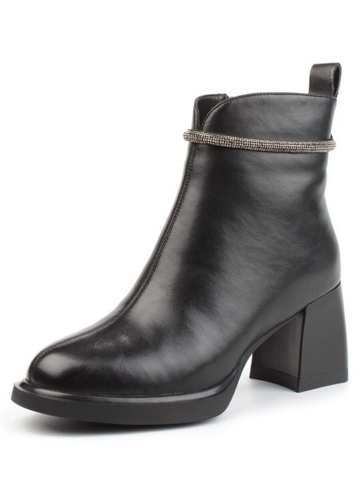 04-M3-840 BLACK Ботильоны зимние женские (натуральная кожа, натуральный мех)
