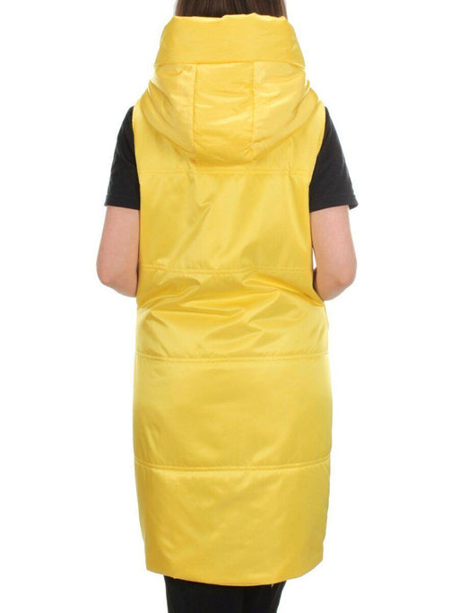 M006 YELLOW Жилет женский демисезонный (100 гр. синтепон) - Фабричный китай фото 5