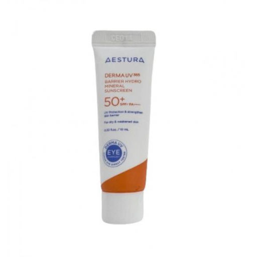 Крем солнцезащитный увлажняющий и успокаивающий AESTURA Aestura Derma UV365 Barrier Hydro Mineral Sunscreen SPF50+, 10ml