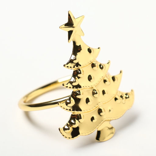 Набор салфеток сервировочных «Этель. Праздничный стол», 40×40 см - 2 шт., с декоративными кольцами, 100% хлопок