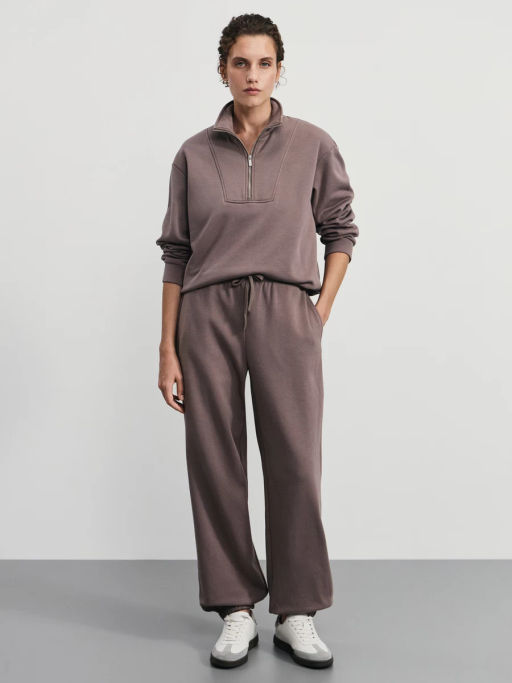 Свитшот на молнии с воротником / Zarina фото 2