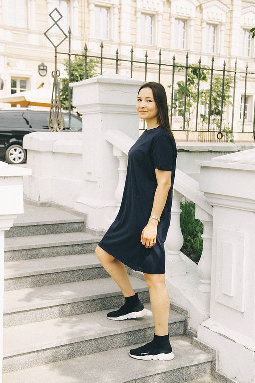 Платье-футболка 95% ХЛОПОК - Knitka wear фото 3