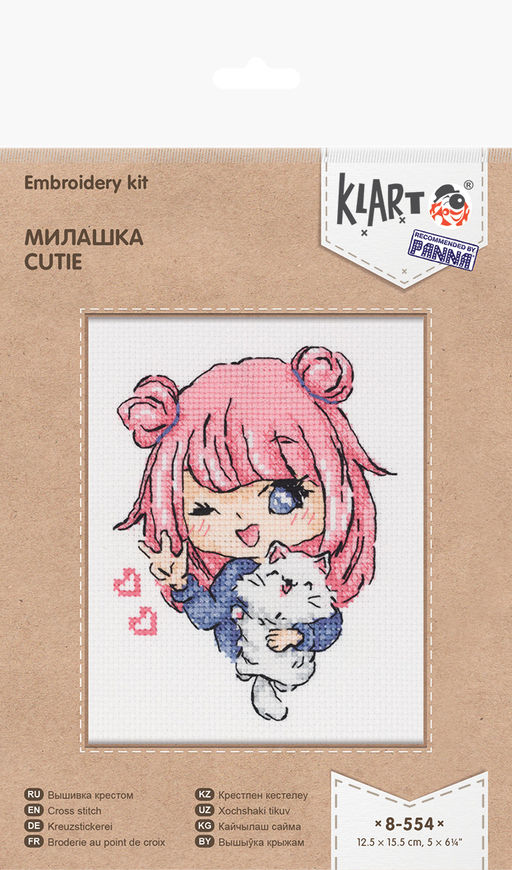 Klart набор для вышивания 8-554 Милашка 12.5 х 15.5 см