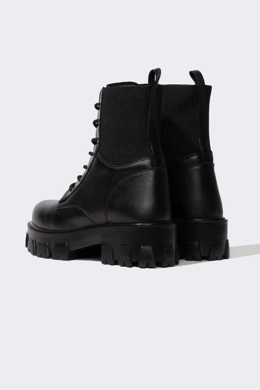 Женские ботинки из искусственной кожи на высокой подошве - Defacto фото 3