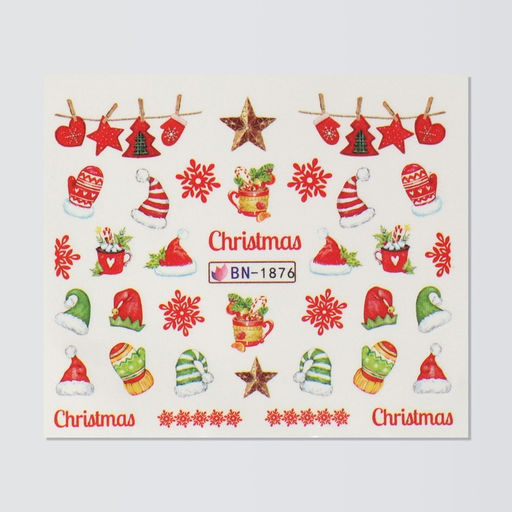 Цена за 6 шт. Слайдеры для ногтей Christmas, разноцветные - Qf фото 2