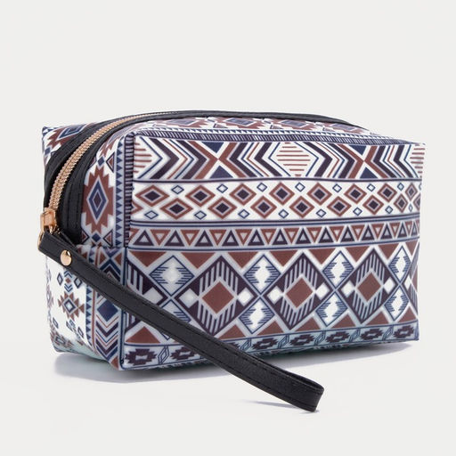 Косметичка на молнии, с ручкой, цвет синий - Simaland фото 2