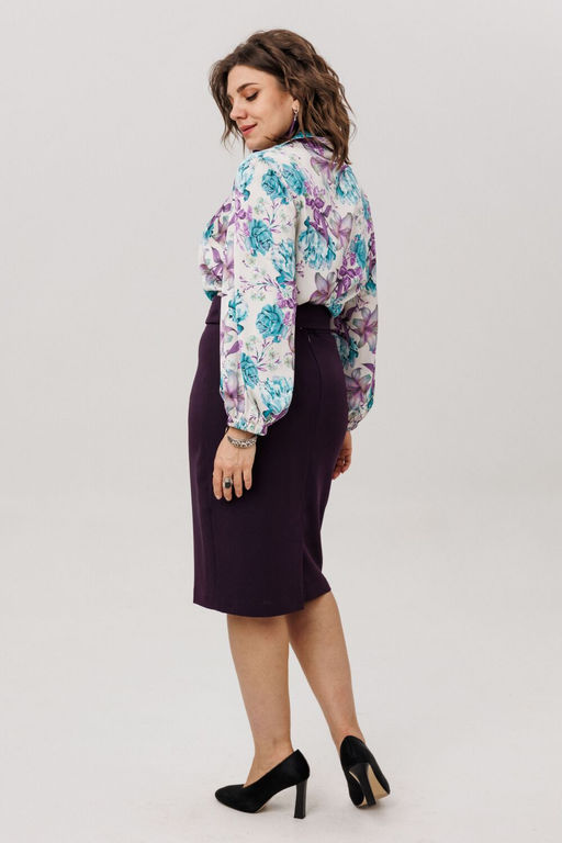 Блуза ANELLI 1806 розы лилии пионы  фото 7