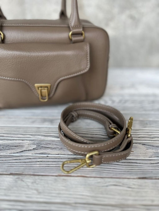 Женская кожаная сумка бочонок 3132 Хаки