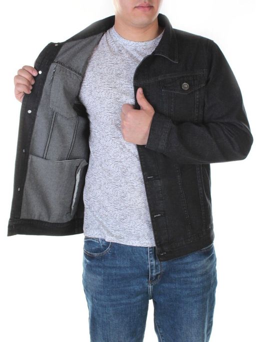 VH5915 DK. GRAY Куртка джинсовая мужская VH JEANS - Фабричный китай фото 8