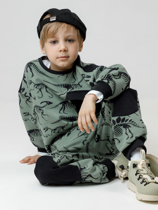 КР 302773/хаки 5107 Н029 к612 джемпер (свитшот) для мал