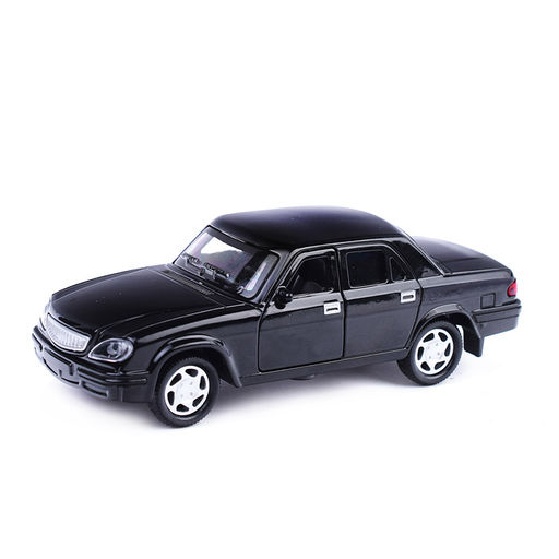 Машина металл ГАЗ -31105 «Волга» 12 см, (двери, багаж, черный)инерц, в коробке