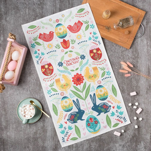 Полотенце Пасхальная скандинавия 40х73 см, 100% хл, саржа 190 гр/м2 - Этель фото 8