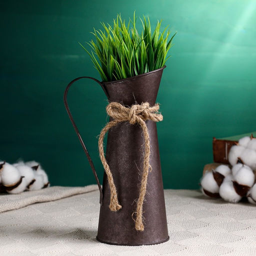 Фигурное кашпо для цветов «Кувшин Ноель», 8×20 см, металл, МИКС