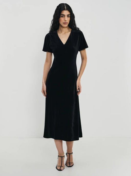 Платье миди из бархата / Zarina