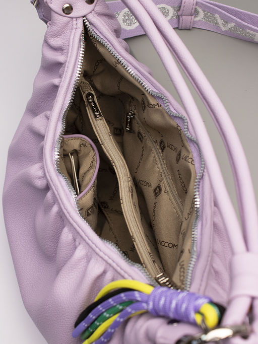 LACCOMA сумка Долорес-ЛЦ802-сиреневый эко кожа хлопок фото 11