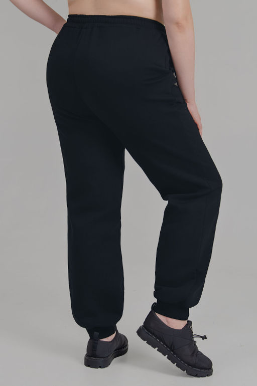 Арт. 7902 Брюки с начесом 52-60 (5 шт) Цвет:черный - Калинка фото 4