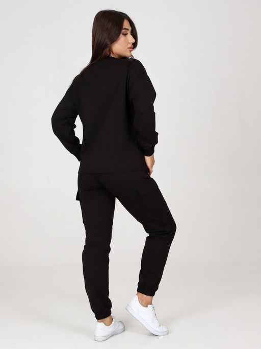 СК-2304 ЖЕНСКИЙ СПОРТИВНЫЙ КОСТЮМ (Черный) - А-дина фото 5