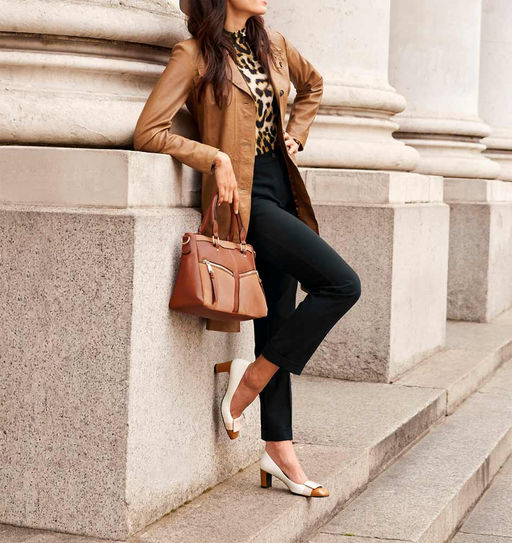 Кожаное пальто, нуга - Heine фото 3