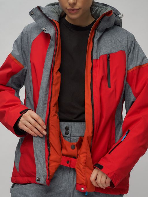 Горнолыжный костюм женский большого размера красного цвета 02272-3Kr - Chunmai фото 14