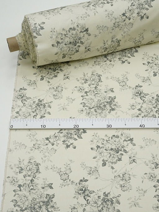 Сатин Винтажный романс цв.серый, ш.2.5м, хлопок-100%, 115гр/м.кв - Купава фото 6