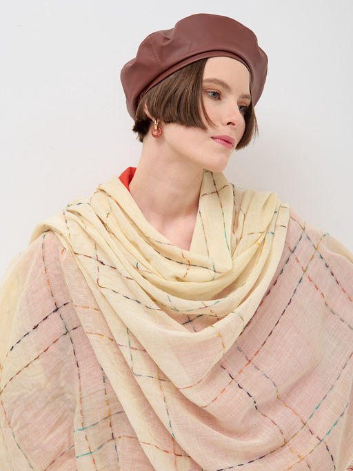 ЛЕН ВИСКОЗА Большой, легкий, красивый палантин