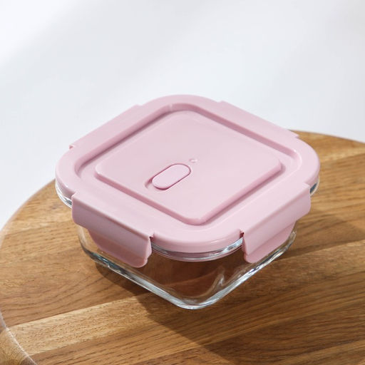 Контейнер Доляна Cook and Freeze, 300 мл, 12?6 см, с крышкой, жаропрочное стекло, МИКС