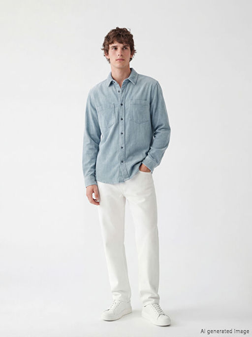 Regular Fit Erkek Jean G?mlek