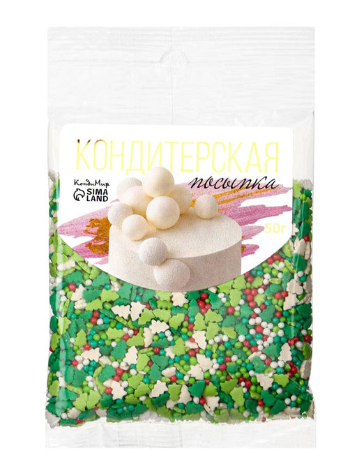 Цена за 3 шт. Посыпка кондитерская, декоративный микс, №1056, 50 г
