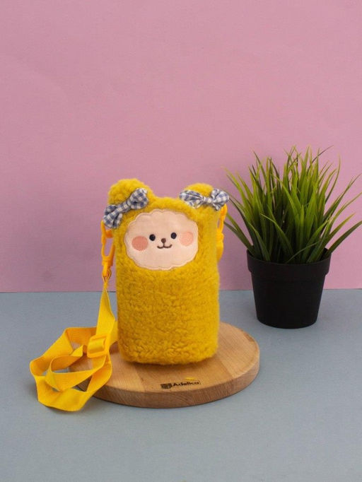 Футляр плюшевый для термоса "My fuzzy", yellow (17*10 см)