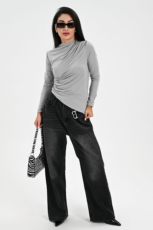 Лонгслив с драпировкой