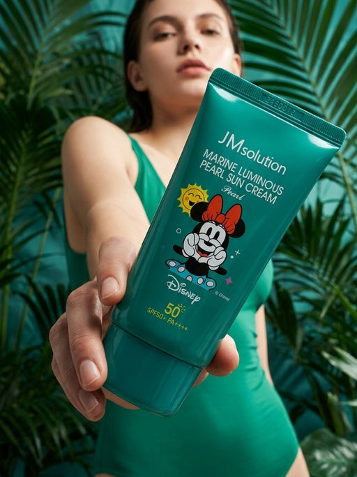 Jmsolution Увлажняющий солнцезащитный крем с жемчугом / Marine Luminous Pearl Sun Cream Pearl SPF50+/PA++++ Disney Minnie, 50 мл