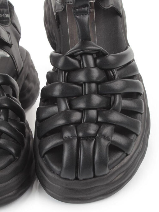 08-PEAG48-1 BLACK Босоножки женские (натуральная кожа)