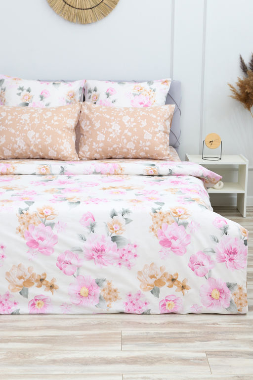 Наволочка поплин Цветочный рай-компаньон