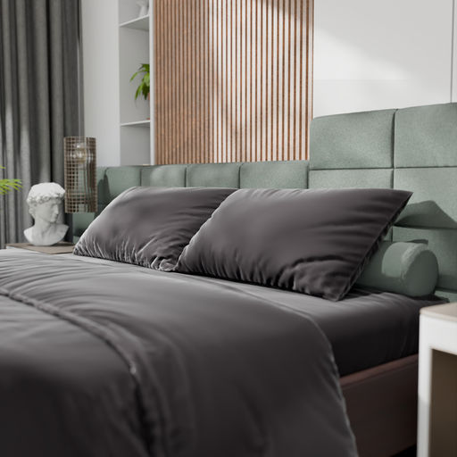 Постельное бельё Этель Дуэт Tencel 155*210см-2шт, 230*245см, 50*70см-2шт, цвет чёрный  фото 2