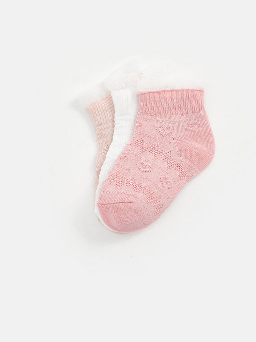 Kendinden Desenli K?z Bebek Patik ?orap 3l? - Waikiki фото 2