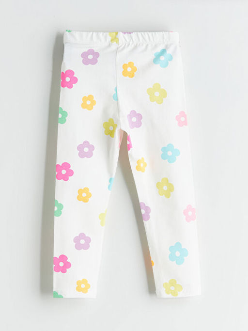 Beli Lastikli Bask?l? K?z ?ocuk Tayt