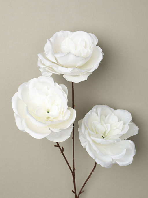 Цветок искусственный БЕЛЫЙ 66 см / ZHQ-12 /уп 200/ 3 цветка - ГалеонТрейд фото 3