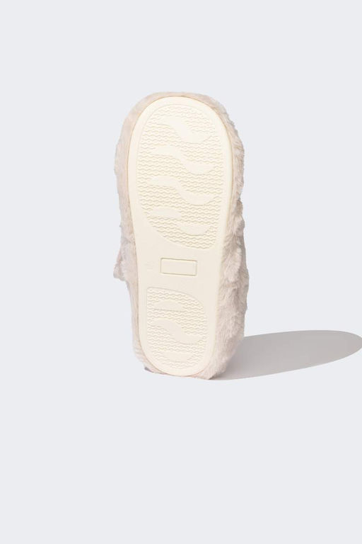 Женские домашние тапочки без шнуровки на плоской подошве - Defacto фото 4