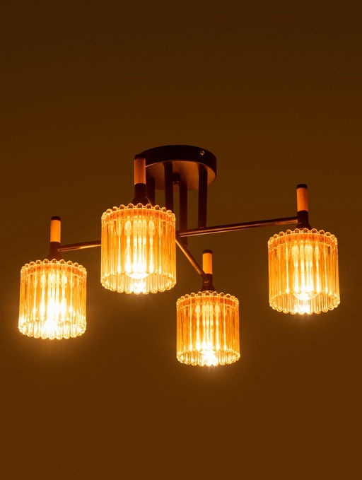 Люстра XA1689B/4, 4×60 Вт, E27, чёрная