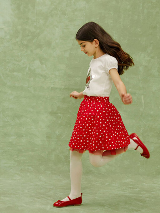 Beli Lastikli Bask?l? K?z ?ocuk Etek - Waikiki фото 2