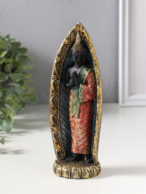 Фигурка полистоун «Будда в ярком наряде, в арке», 5.3×7.3×19 см